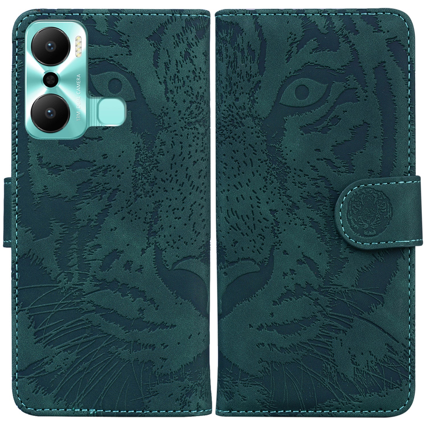 Wallet Phone Cover for Infinix Hot 20 Play 4G PU Leather Hands-free Stand Magnetic Clasp Tiger Pattern Imprinted Pattern Phone Case Wallet Phone Cover for Infinix Hot 20 Play 4G PU Leather Hands-free Stand Magnetic Clasp Tiger Pattern Imprinted Pattern Phone Case